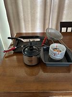 Group shot of all items on table