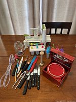 overview of all kitchen items on table