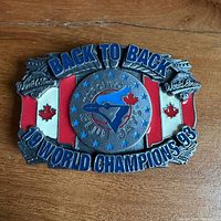 Front view showing Blue Jays logo, enameled colors and championship text