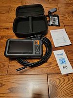 Endoscope with cable, case, USB cable, accessories, manual, lot card