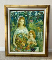 Front view of framed oil painting signed B. Simon