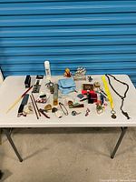 Overall view of entire mixed lot on table