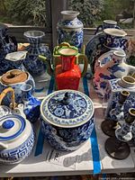 Group shot showing all ceramics on table