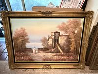 Full view of framed painting