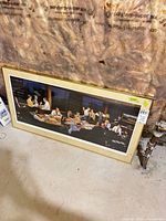 Full framed print leaning against wall