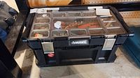 Front view of closed Husky toolbox