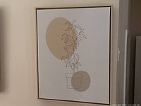 Framed potted plant abstract print