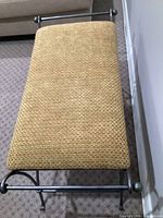 top view highlighting woven upholstery