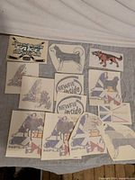 All 13 vinyl stickers displayed on backing paper