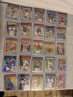 Full layout of all 25 sleeved refractor cards