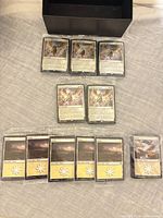 Overview showing Sigarda’s Summons cards, Plains cards, storage box