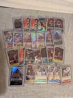 All 30 sleeved holo/foil One Piece cards laid out