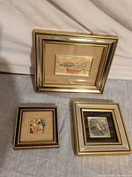 All three framed prints grouped