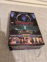 Front angled view of sealed Topps ID4 Widevision display box