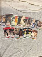 Spread of 17 Avatar Weiss Schwarz cards showing various characters and card text fronts.