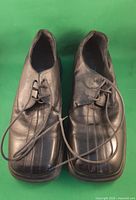 Top view of pair showing leather condition and laces