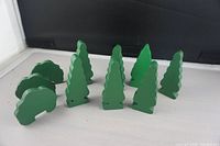 Group of wood trees and bushes on surface