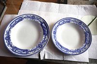 Front view of both bowls showing overall design and size difference