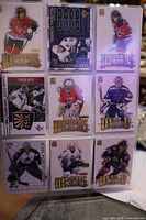 First sheet showing nine cards from Ultra, SPx and Victory