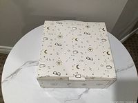 Closed decorative box top view