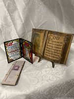 Overview of all three religious decor pieces