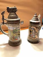 Both beer steins front view