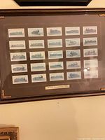 Full framed display of cigarette cards