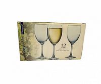 Front of Luminarc Nature Goblet box showing three goblets and quantity information