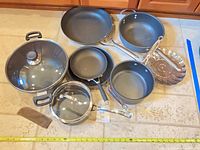 Group shot of all cookware pieces laid out