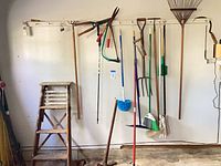 overview of ladder and hanging garden tools
