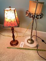 Both lamps side by side for size and style comparison