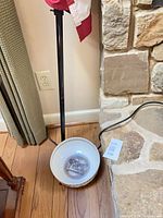 Bowl with transfer scene and flag on pole overall view