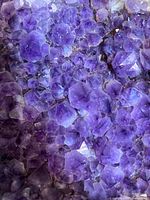 Close-up of amethyst crystal points