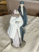 Front view of Lladró porcelain couple figurine