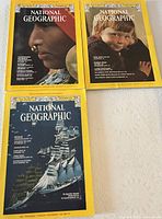 All three magazine fronts visible