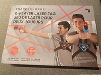 Front of Sharper Image 2-Player Laser Tag retail box