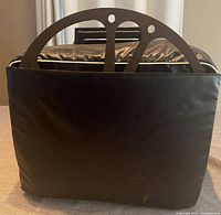 Black padded carrying case front view