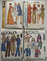Front view of all four McCall’s pattern envelopes
