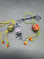 All three lucky charms laid out