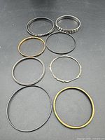 All eight bangles laid out
