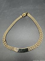 Full view of gold-plated double-row link necklace