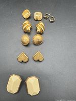 All six earring pairs laid out