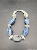 Full view of chunky lucite bead necklace