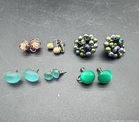 All six earring pairs laid out