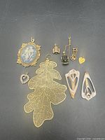Group shot showing all nine pendants