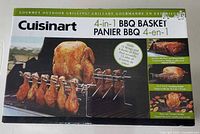 Front of Cuisinart 4-in-1 BBQ Basket box showing product and uses