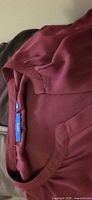 Maroon Gap blouse neckline and label