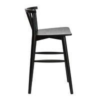 Side profile of spindle-back counter stool