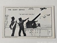 Full front view of postcard showing entire illustration and text