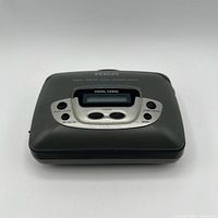 Front view showing RCA branding, LCD display, control buttons